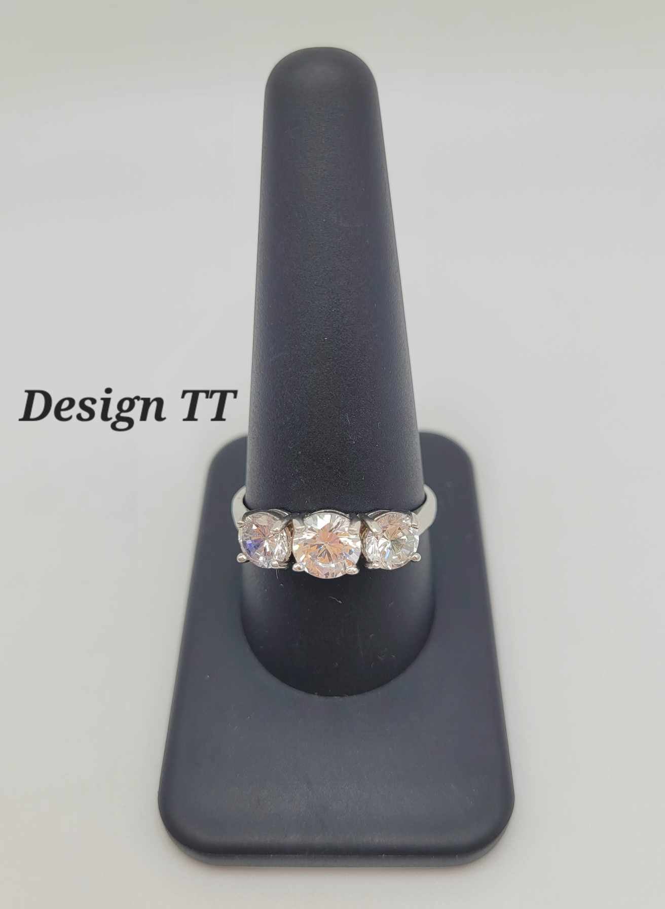 Estate Sterling Silver Ring with Clear Stones - Select Your Design