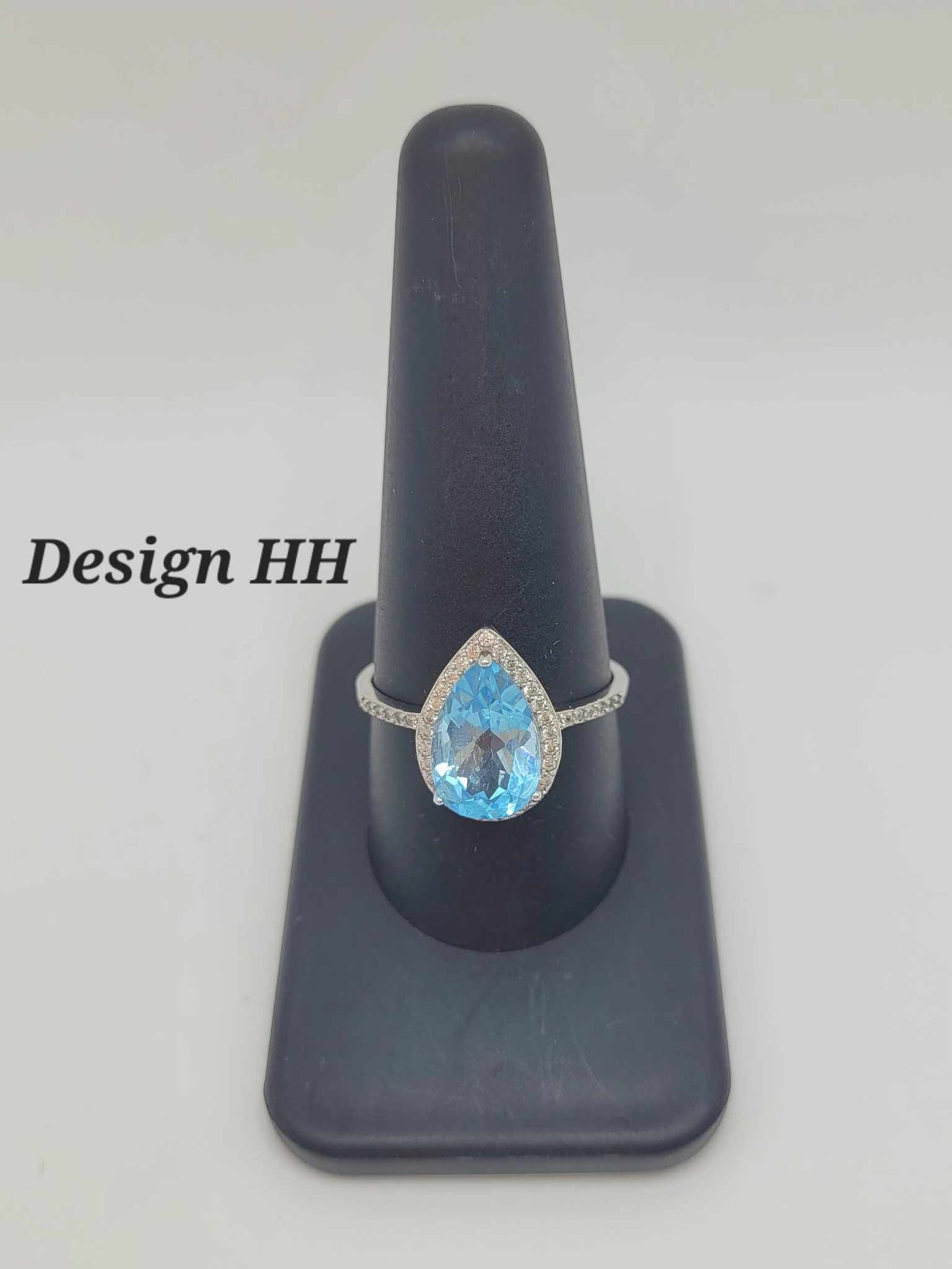Estate Sterling Silver Ring with Light Blue Stones - Select Your Design