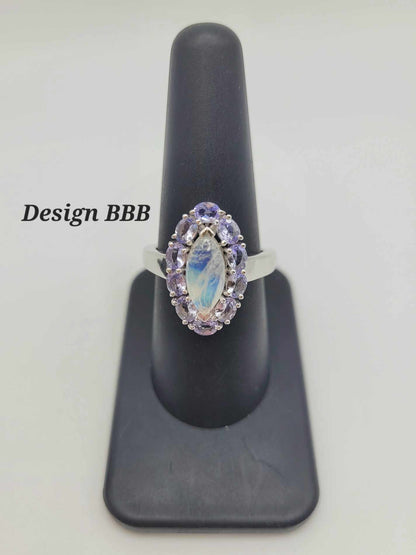Estate Sterling Silver Ring with Moonstone - Select Your Design
