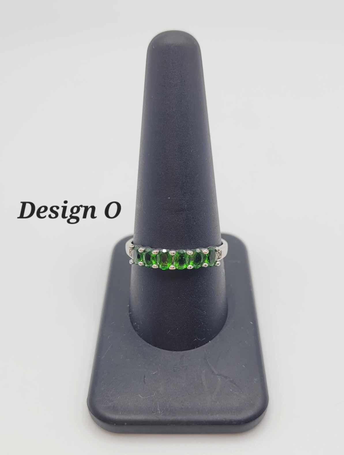 Estate Sterling Silver Ring with Green Stones - Select Your Design