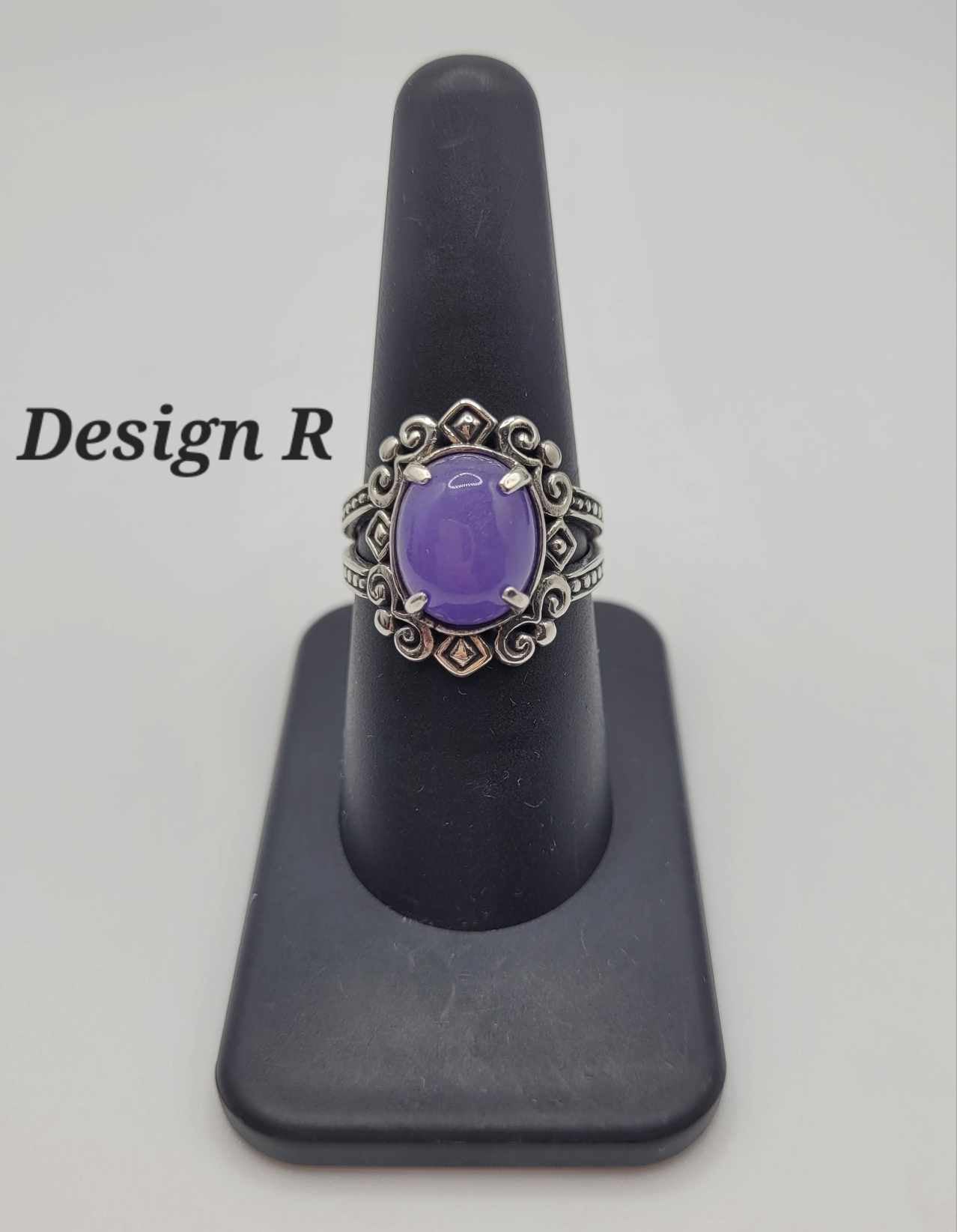 Estate Sterling Silver Ring with Purple Stones - Select Your Design