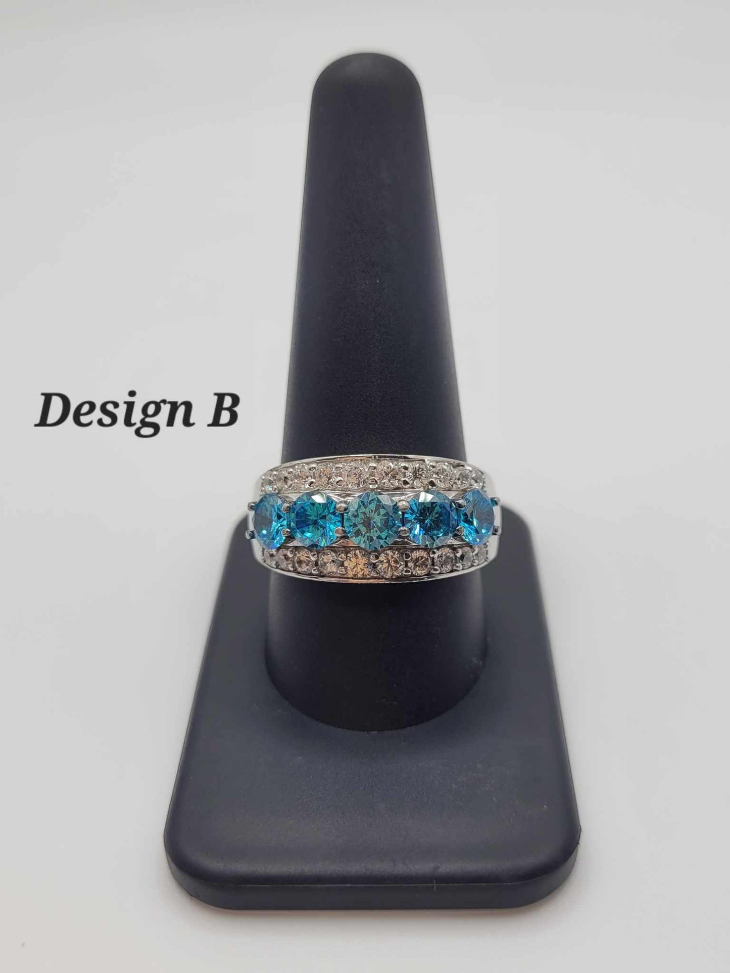 Estate Sterling Silver Ring with Blue Stones - Select Your Design