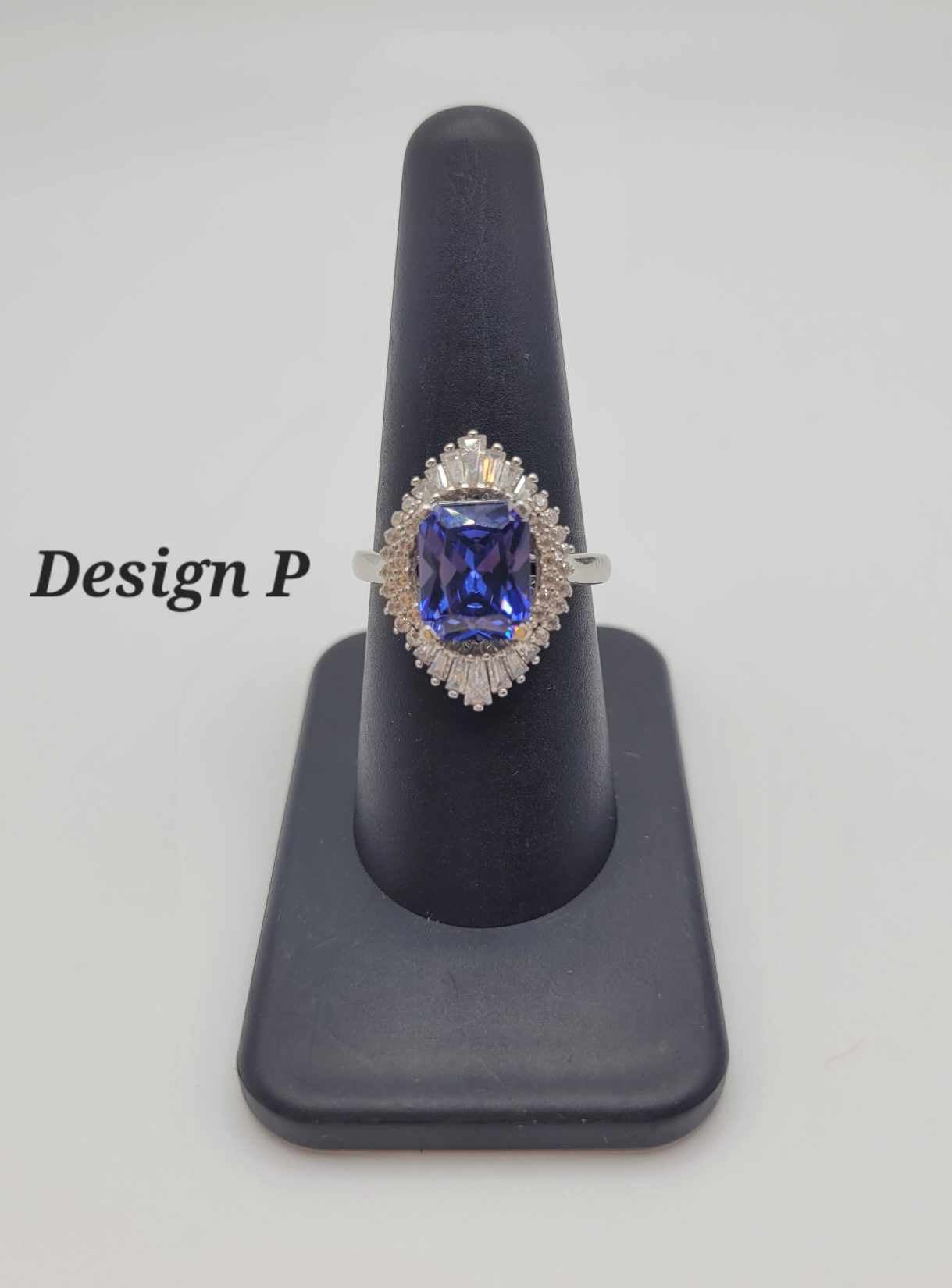 Estate Sterling Silver Ring with Purple Stones - Select Your Design