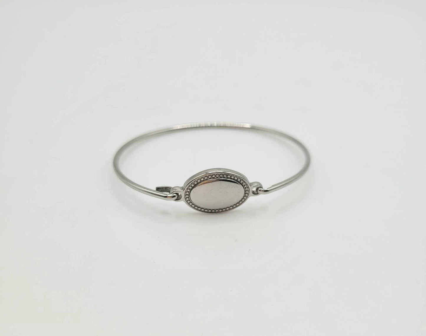 Jolie Children's Stainless Steel Cuff Bracelet with Hook Clasp