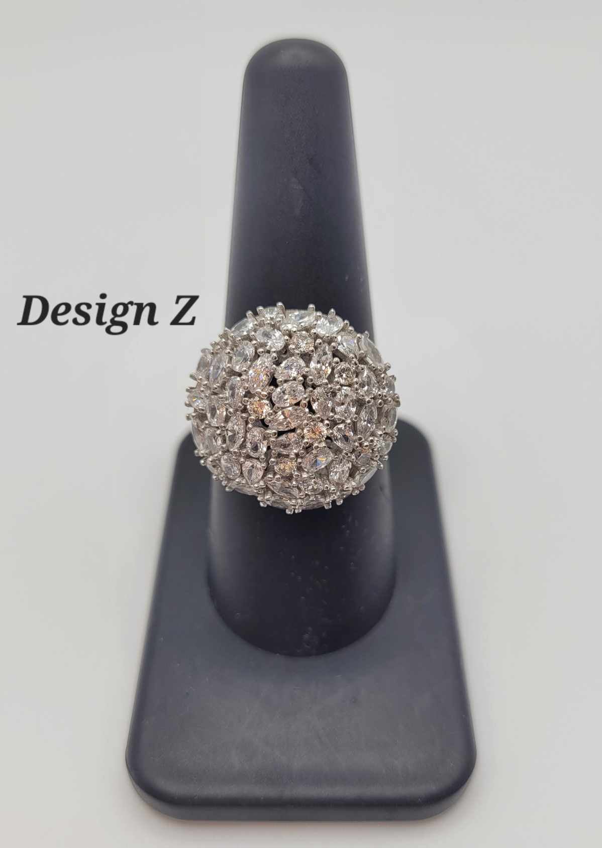 Estate Sterling Silver Ring with Clear Stones - Select Your Design