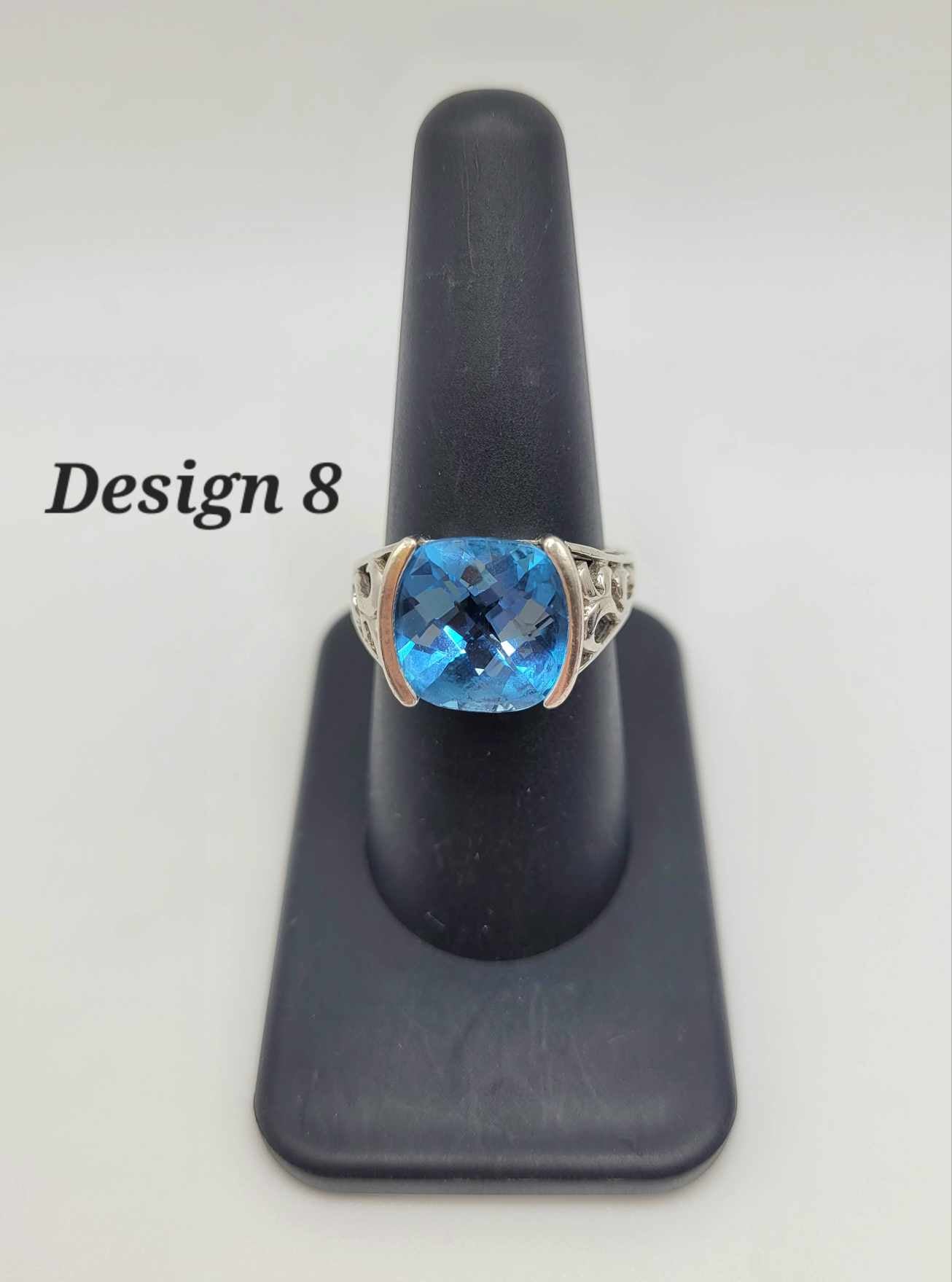 Estate Sterling Silver Ring with Blue Stones - Select Your Design