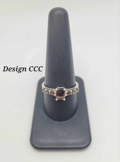 Estate Sterling Silver Ring with Dark Colored Stones - Select Your Design