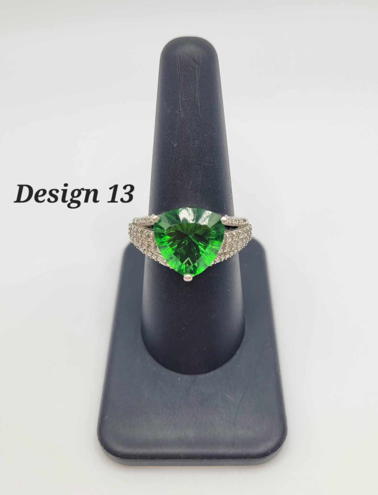 Estate Sterling Silver Ring with Green Stones - Select Your Design